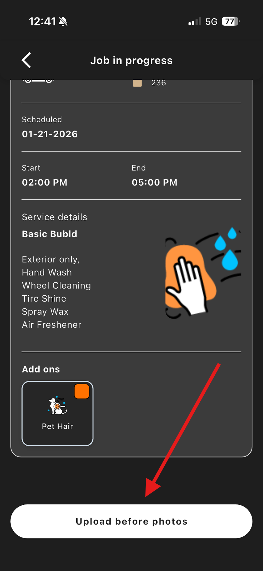 Upload Before Photos